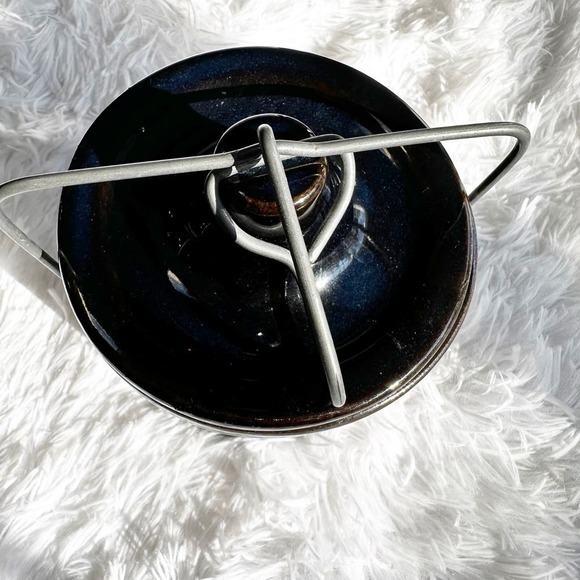 Vintage Brown Glazed Crock with wire bail latch cottage farmhouse kitchen - Picture 8 of 12